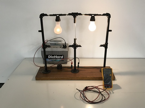 John Prineas 50 & 100 Watt Bulbs in Series