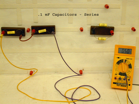 .1 mF capacitors - series