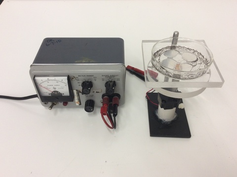 Iron Filings, Rotating Motor, Magnet Unit, and Power Supply