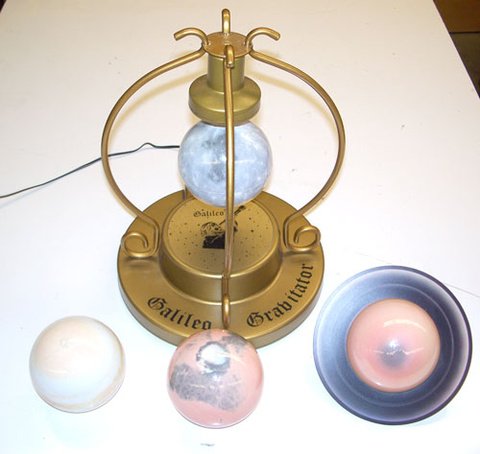 Levitating world globe