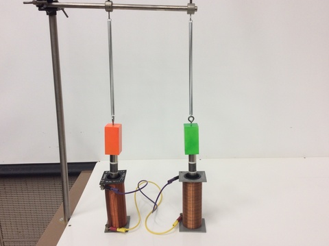 Magnets and Iron Block Masses, Springs, PSSC coils