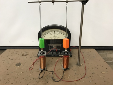 Magnets and Iron Block Masses, Springs, PSSC coils, Lecture Bench Galvanometer