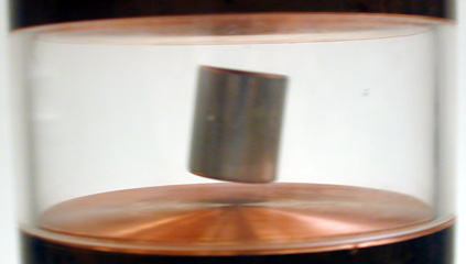 Neodymium magnets,  copper plates, Plexiglas ring