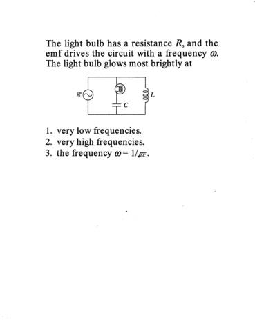 Clicker Question for Kletzing's High-Pass Filter