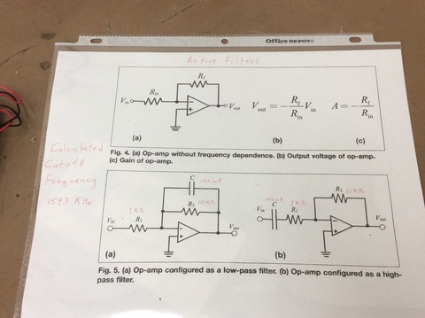 Active RC Low-Pass Filter Diagram