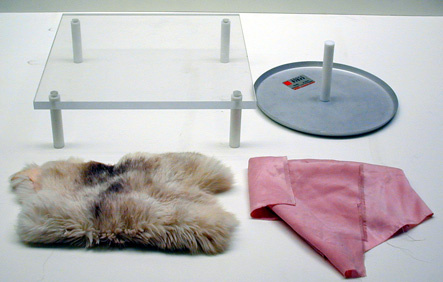 Electrophorus Plate, Charging Plate, Silk, and Cats Fur