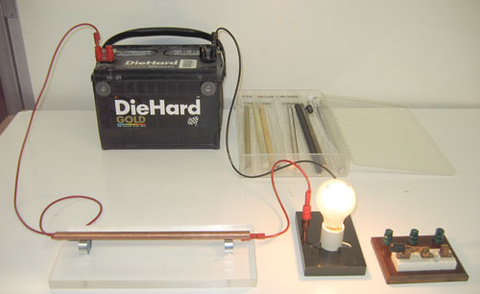 electronic circuit, conducting rods