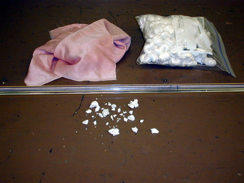 Cloth, Rod, and Syrofoam Peanuts