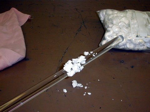 Cloth, Rod, and Syrofoam Peanuts