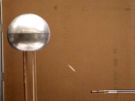 Van de Graaff, cotton piece, cigarette