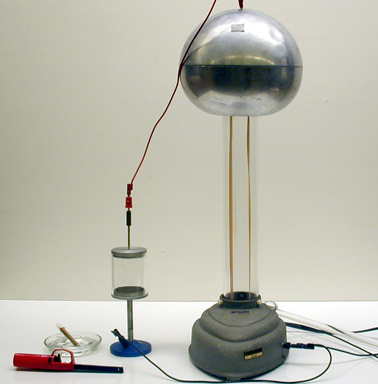 Volta's Hailstorm Apparatus, Van de Graaff generator