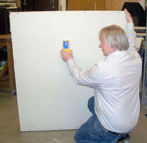 Studfinder and Wall Mockup