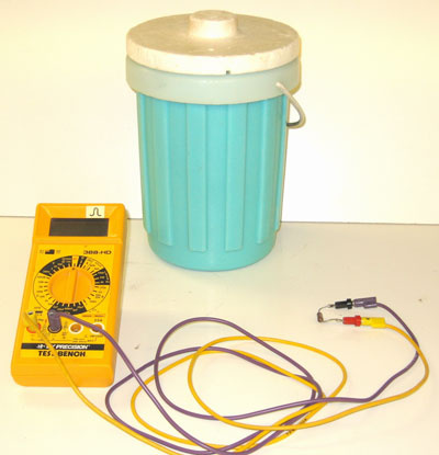 Multimeter, Liquid Nitrogen, Carbon Resistor