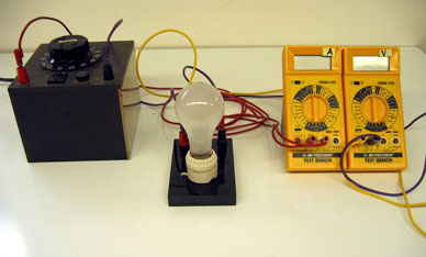 "Stefan's Law" light bulb and Multimeters