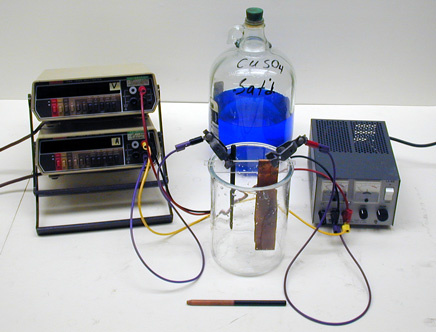 Set up for Electroplating Copper Demo