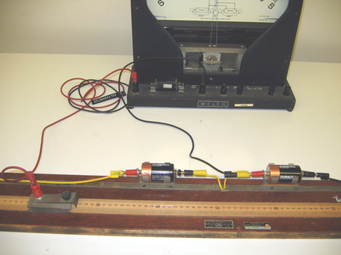 Two 'D' Cell Batteries, Uniform Slide Wire, Galvanometer