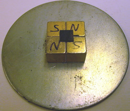 Neodymium magnets, 1 x 6 x 6mm graphite squares