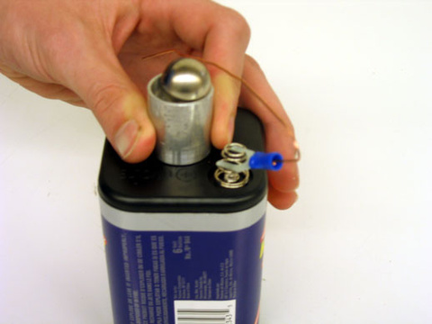 6 V Battery, Spacer Cup Magnet, Copper Wire