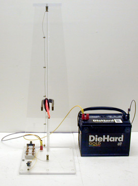 Homemade Galvanometer, 12 V car battery