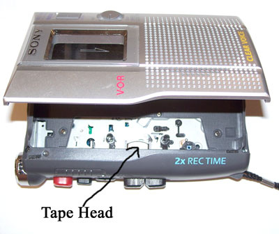 Tape Recorder with exposed head