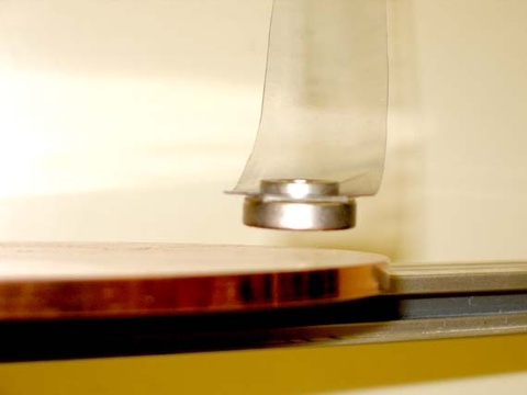 Neodymium magnets, copper plate