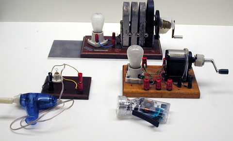 Hand Crank Generators with Light Bulbs,