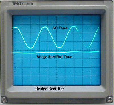 Bridge Rectifier Oscilloscope Trace