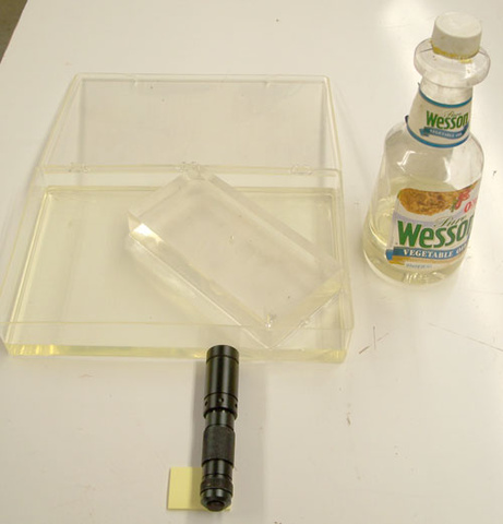 Laser, Plastic Block in Box, Wesson Oil