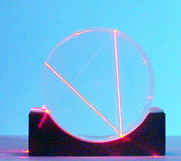 laser light Through Lucite Drop