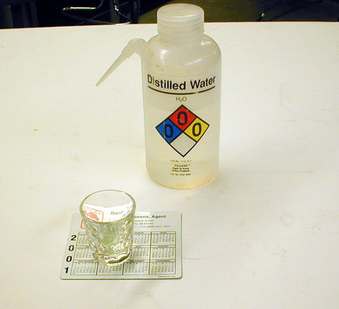 Water, Marble in Shot Glass