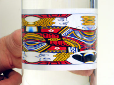 Cylindrical Lens Over Playing Card