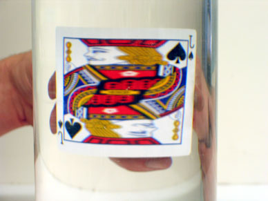 Cylindrical Lens Over Playing Card