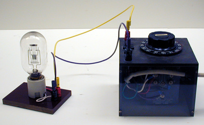 Light bulbs (1000 W), Socket, Variac.