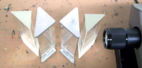 prisms, slide projector