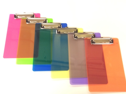 6 Colored Clipboards