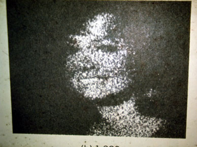 Blurry photo of woman's face