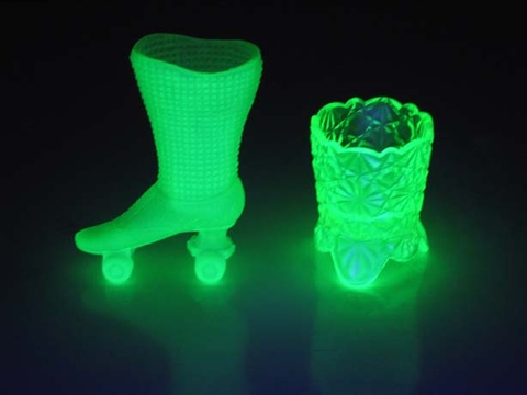 Vaseline glass objects.