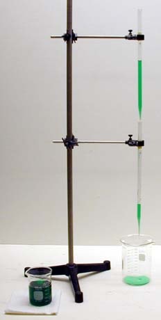 Colored Water, Food Coloring, Beakers, Glass Tubes, Tygon Tubing, and Pinch Clamp