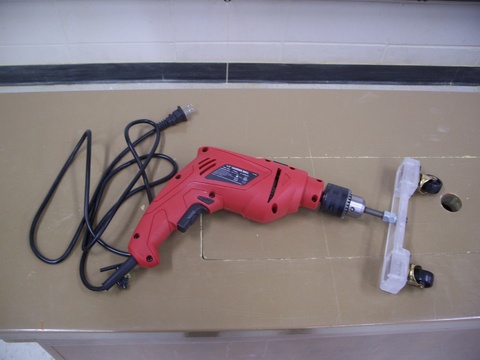 Drill and 2 Orbiting Masses