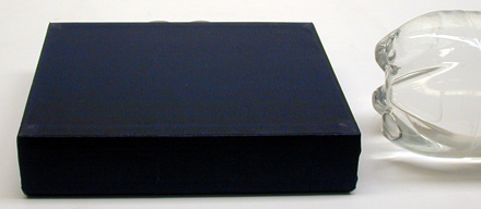 8" X 8" X 2" high block, 2 L bottle full of water, 2 large coins.