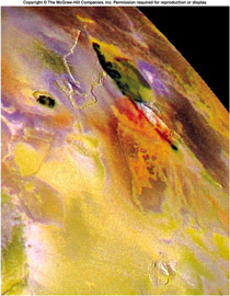 Io - Volcano and Lava Flow