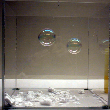 Plexiglas Box, CO2, Soap Bubbles.