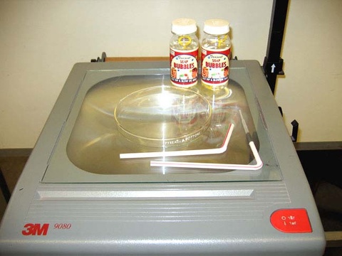 Overhead, Petri Dish, Bubble Solution