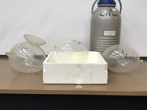 Liquid Nitrogen - He, Ar, and Air 