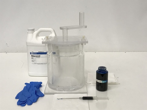 Rotational Shear Forces - Glycerin and Ink